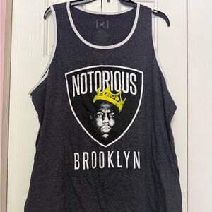 Brooks Brothers Black Tank Top with Gold and White Print